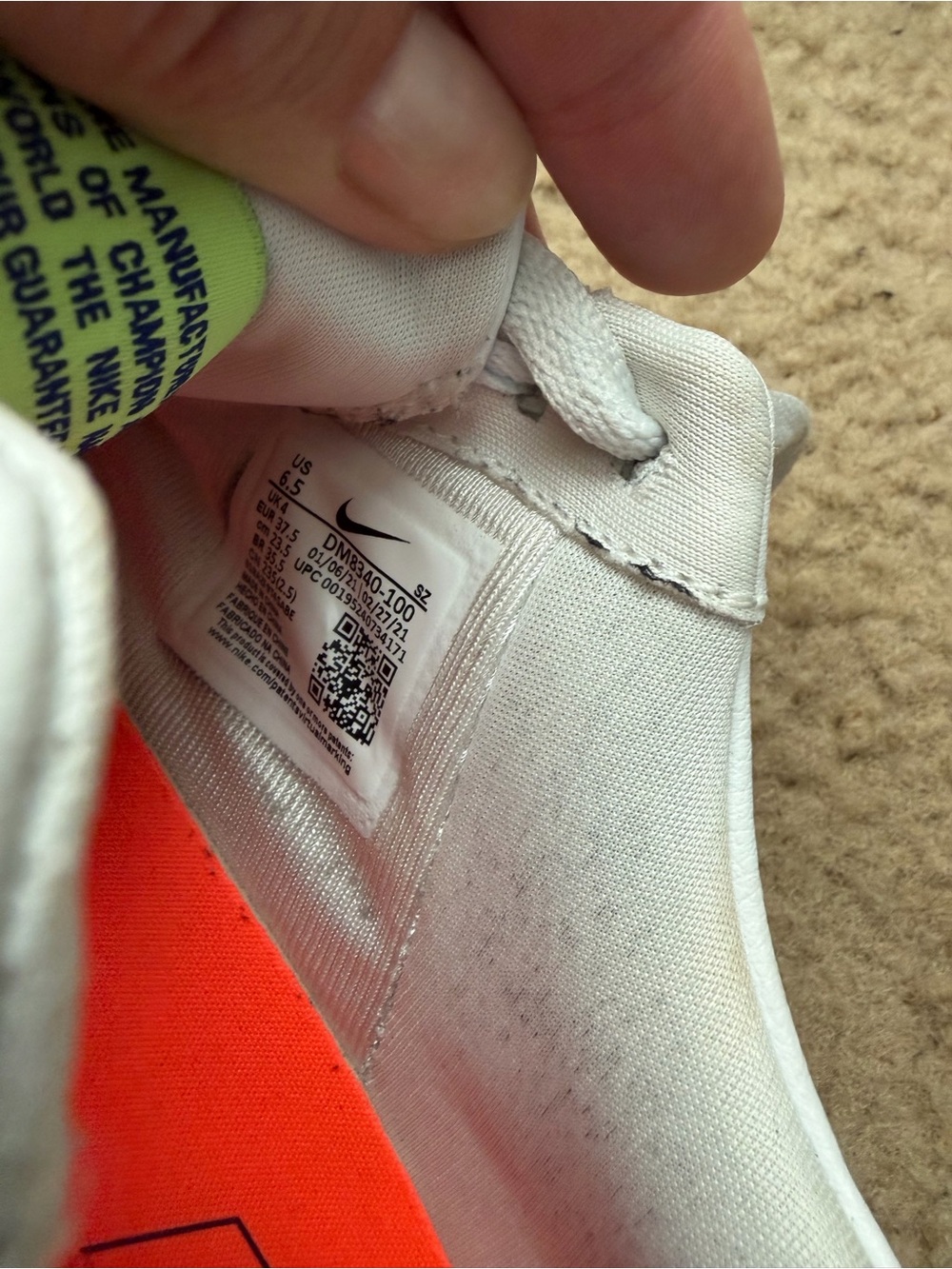Nike Air Force 1 Pixel Summit White Concord Hyper Crimson Women 6.5 DM8340 100 - Picture 7 of 7